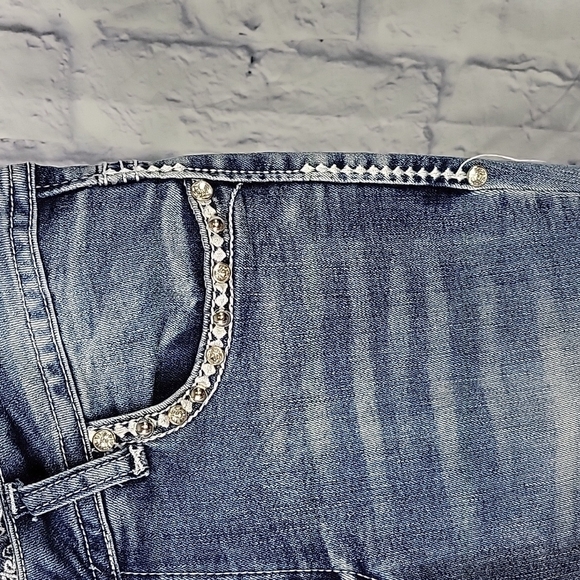 PLATINUM PLUSH MOM LA Gemstone Encrusted Jeans Size 5 - Picture 4 of 13
